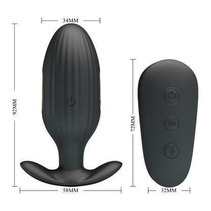 PRETTY LOVE - KELLY PLUG RECHARGEABLE ANAL VIBRATOR BLACK