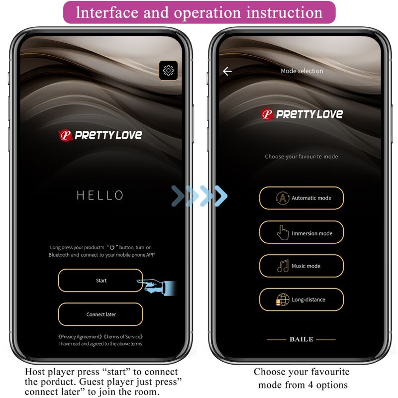 PRETTY LOVE - JEFFERSON APP-CONTROLLED ANAL PLUG BLACK