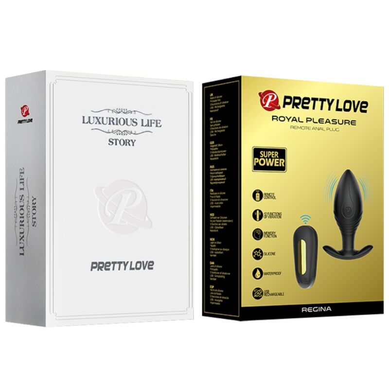PRETTY LOVE - REGINA PLUG RECHARGEABLE ANAL VIBRATOR BLACK