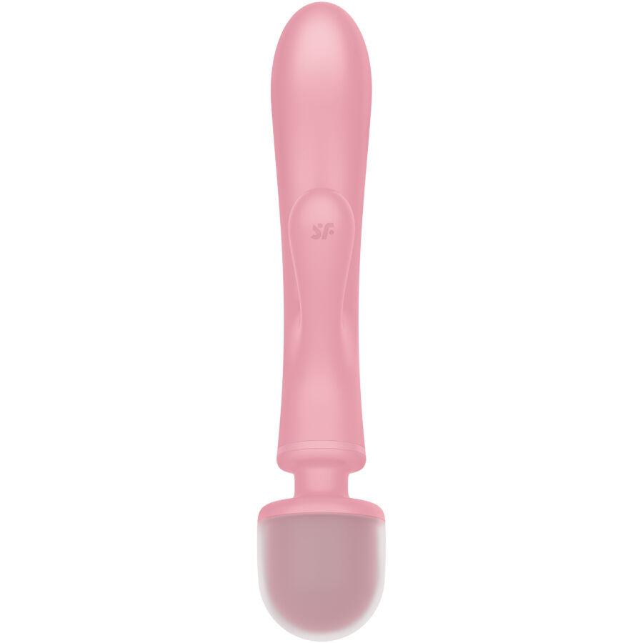 SATISFYER - TRIPLE LOVER RABBIT PINK VIBRATING MASSAGER