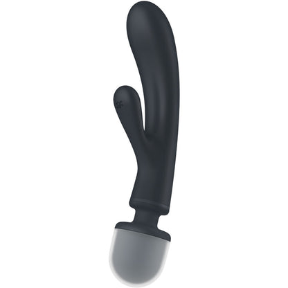 SATISFYER - TRIPLE LOVER RABBIT VIBRATING MASSAGER GRAY