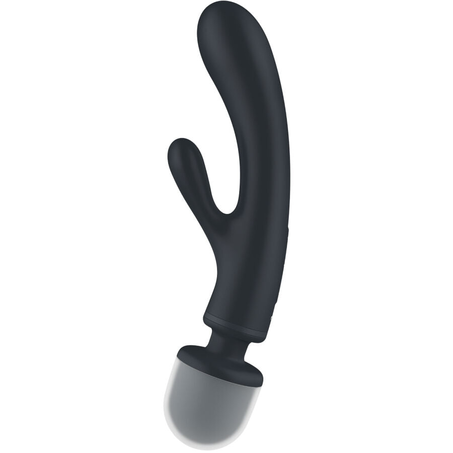 SATISFYER - TRIPLE LOVER RABBIT VIBRATING MASSAGER GRAY