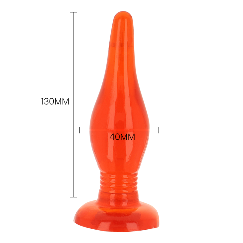 BRINQUEDO - PLUG ANAL TATO SUAVE VERMELHO 14.2 CM