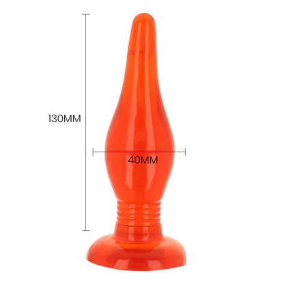 BRINQUEDO - PLUG ANAL TATO SUAVE VERMELHO 14.2 CM