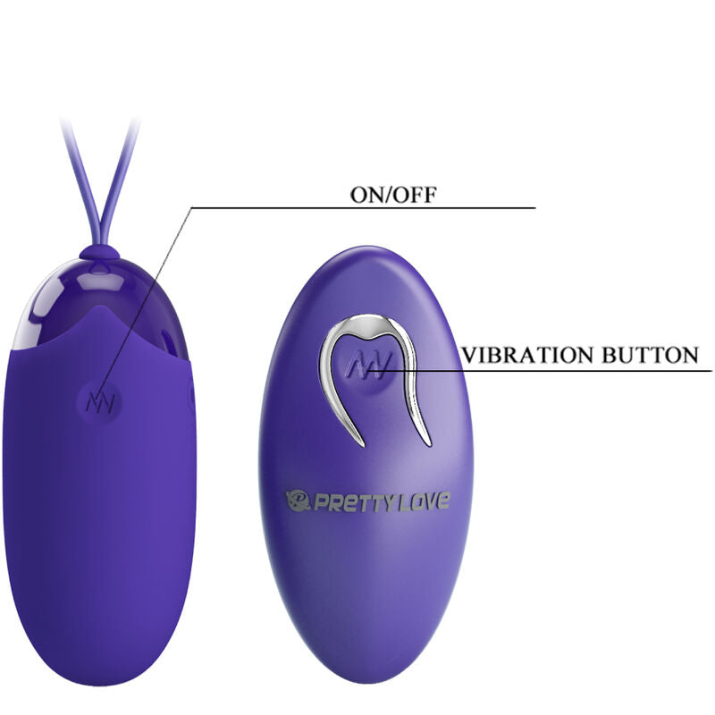 PRETTY LOVE - BERGER YOUTH REMOTE CONTROL VIBRATING EGG VIOLET