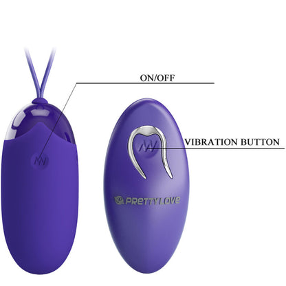 PRETTY LOVE - BERGER YOUTH REMOTE CONTROL VIBRATING EGG VIOLET