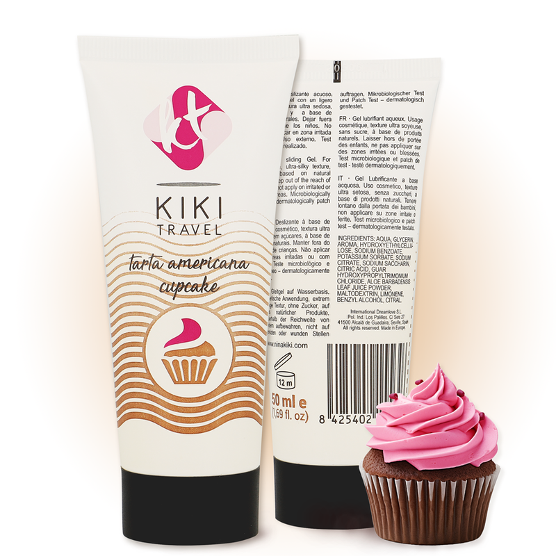 KIKÍ TRAVEL - AMERICAN CUPCAKE PIE FLAVOR SLIP GEL 50 ML