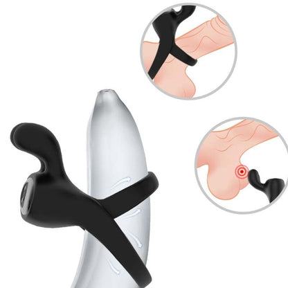 ARMONY - ANELL VIBRADOR RABBIT NEGRE