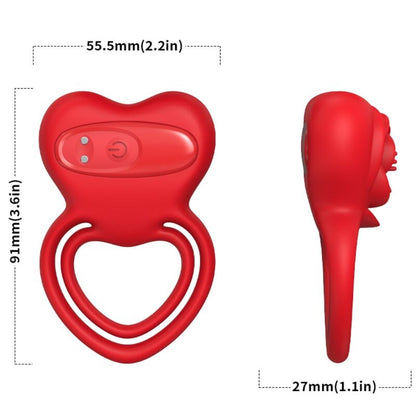 ARMONY - RÖTT HJÄRTA VIBRATORRING