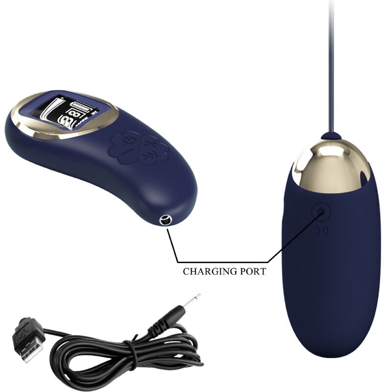 PRETTY LOVE - MINA EGG VIBRATOR REMOTE CONTROL BLUE