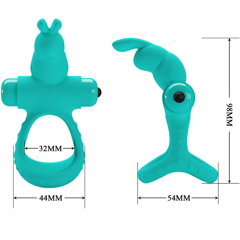 PETTY LOVE - FIGGY GREEN RABBIT VIBRATOR RING