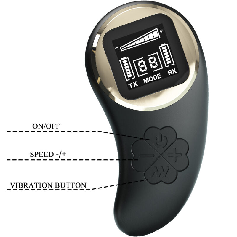 PRETTY LOVE - NATHAN DOUBLE PLEASURE VIBRATOR WITH REMOTE CONTROL