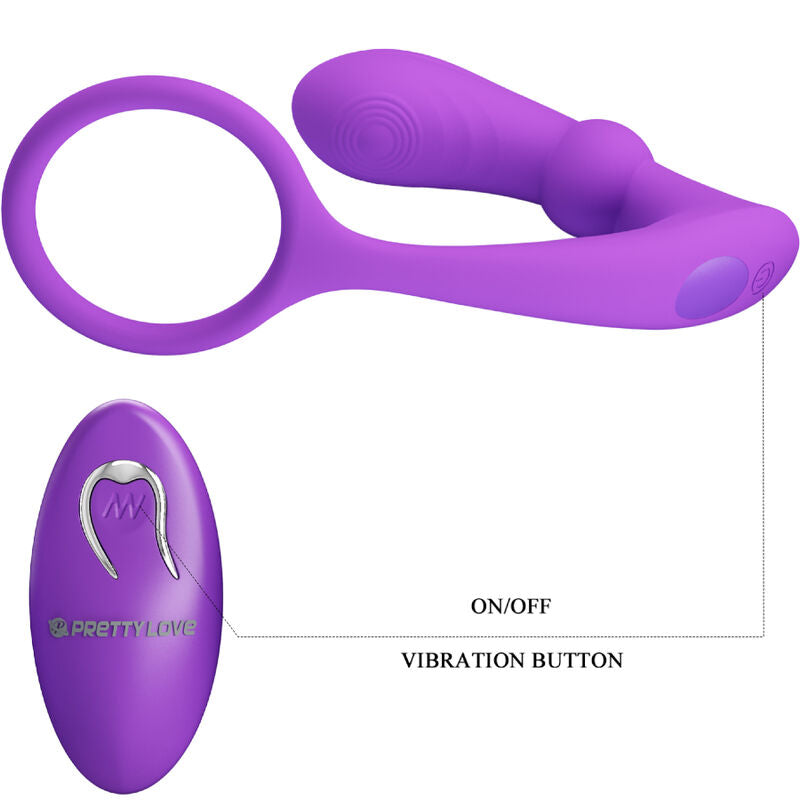 Pretty Love - Warren Ring &amp; Vibrador Anal Violet