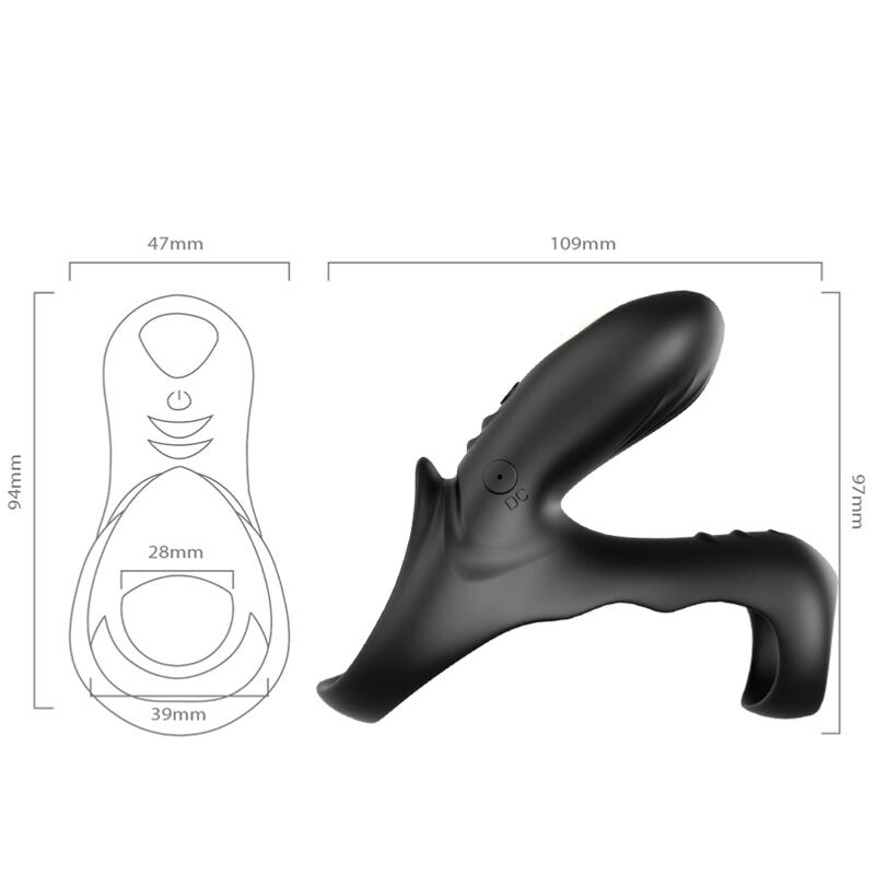 ARMONY - RANGER DUBBEL VIBRATORRINGSPAR SVART