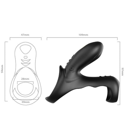 ARMONY - RANGER ANELL DOBLE VIBRADOR PARELLA NEGRE