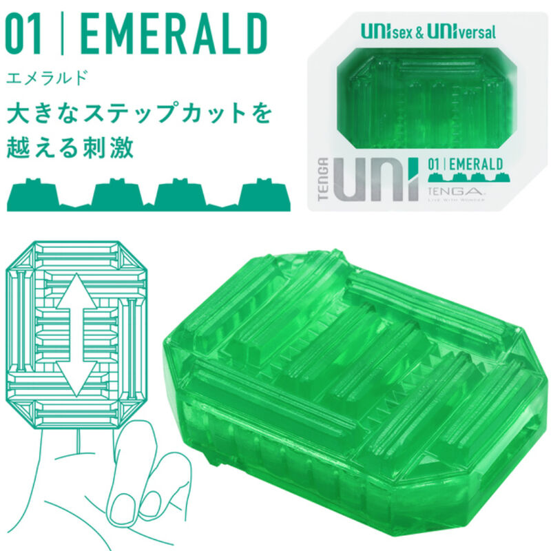 TENGA - UNI EMERALD MASTURBATOR Fingerborg