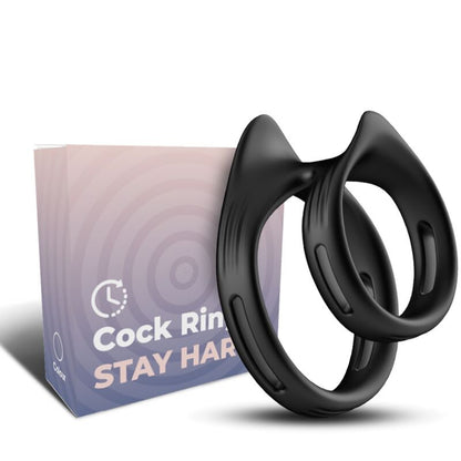 ARMONY - DUALRING SVART ELASTISK DUBBEL RING