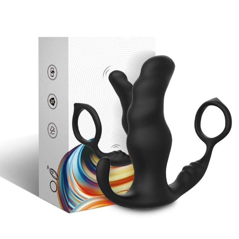ARMONY - VIBRADOR ANAL PARA PRÓSTATA E ANEL COM CONTROLO REMOTO PRETO