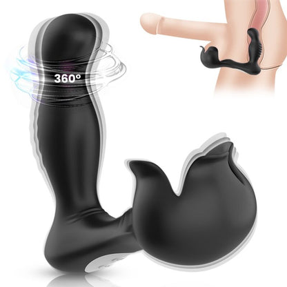 ARMONY - SURROUND VIBRADOR ANAL &amp; ESTIMULADOR TESTICULS CONTROL REMOT NEGRE