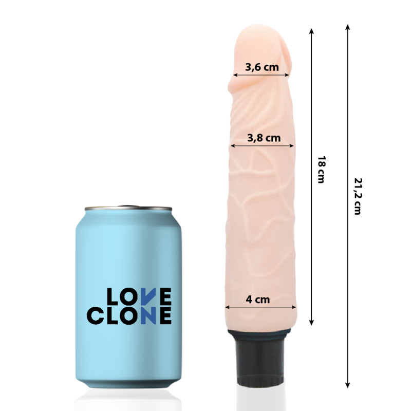 LOVECLONE - FINN REALISTIC VIBRATOR SELF LUBRICATION 21.2 CM -O- 3.8 CM