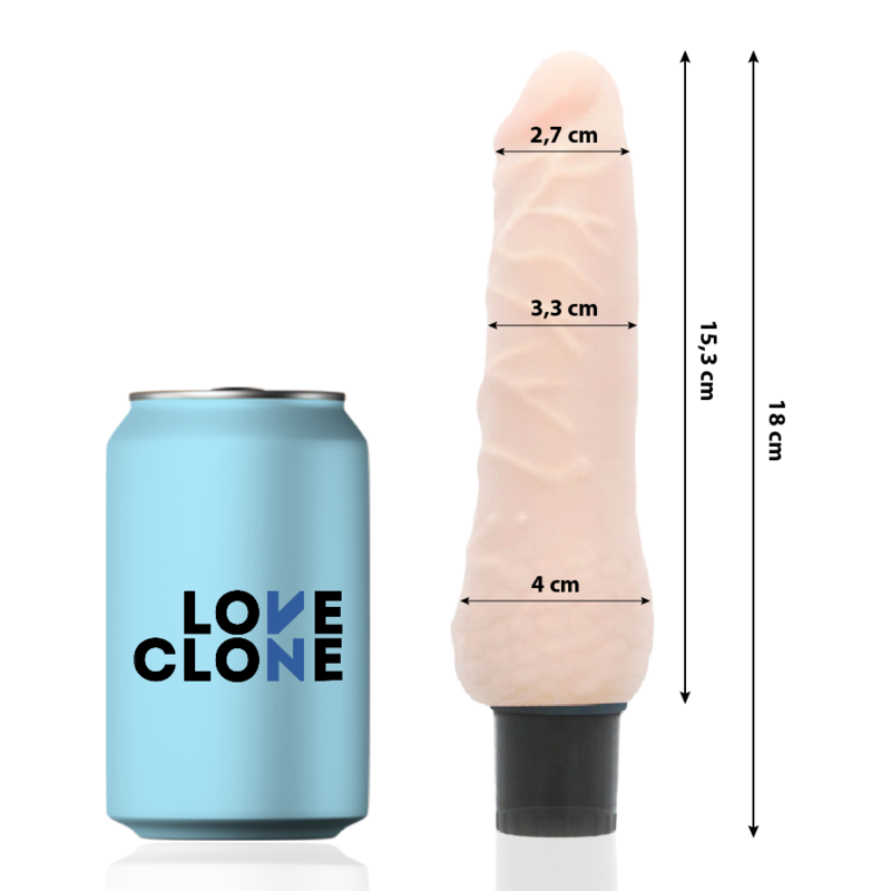 LOVECLONE - SVEN REALISTIC VIBRATOR SELF LUBRICATION 18.5 CM -O- 3.3 CM