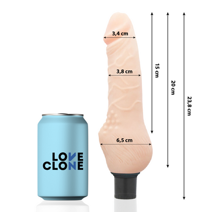 LOVECLONE - DAVEN REALISTIC VIBRATOR SELF LUBRICATION 23.8 CM -O- 3.8 CM