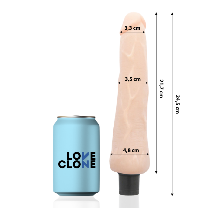 LOVECLONE - RAGNAR REALISTIC VIBRATOR SELF LUBRICATION 24.5 CM -O- 3.5 CM
