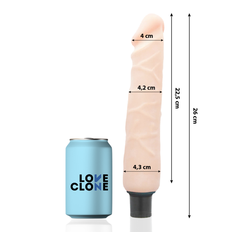 LOVECLONE - JANSEN REALISTIC VIBRATOR SELF LUBRICATION 26 CM -O- 4.2 CM