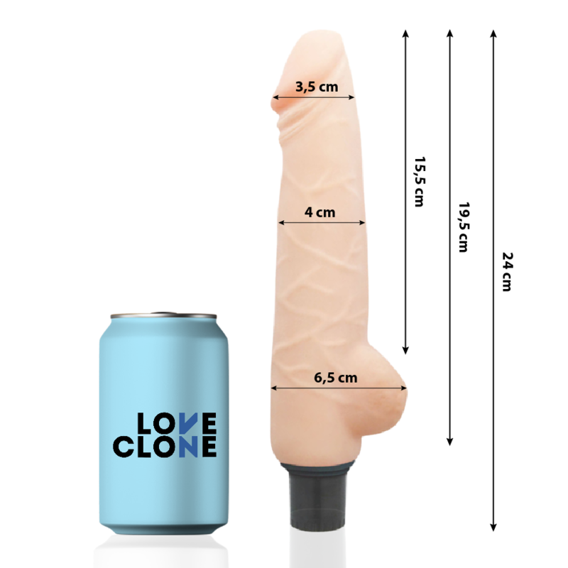 LOVECLONE - HARALD REALISTIC VIBRATOR SELF LUBRICATION 24 CM -O- 4 CM