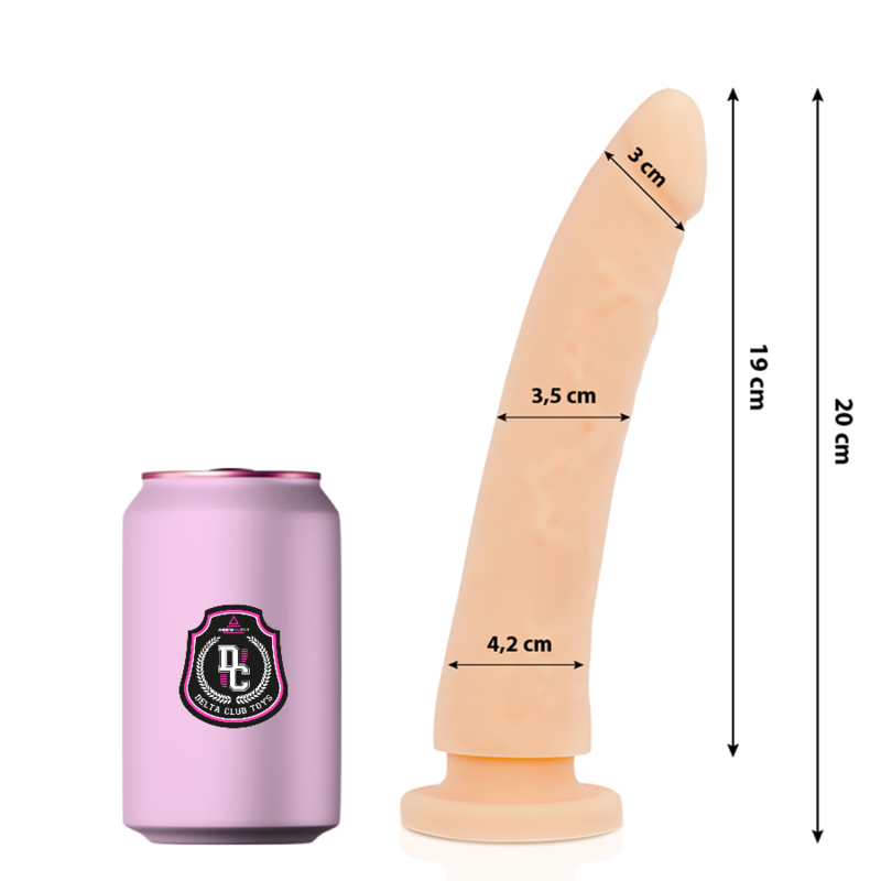 DELTA CLUB - REALISTIC NATURAL MEDICAL SILICONE DILDO 20 CM -O- 4 CM
