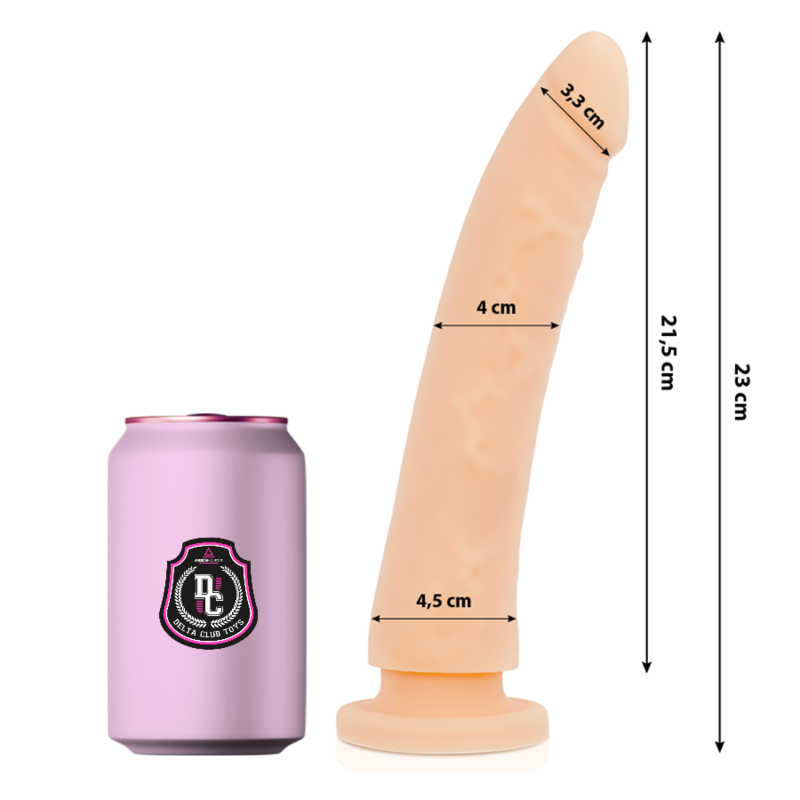 DELTA CLUB - REALISTIC NATURAL MEDICAL SILICONE DILDO 23 CM -O- 4.5 CM
