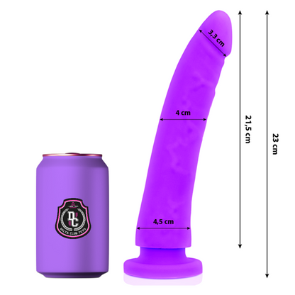 DELTA CLUB - DILDO REALISTA LILÁS SILICONE MÉDICO 23 CM -O- 4.5 CM