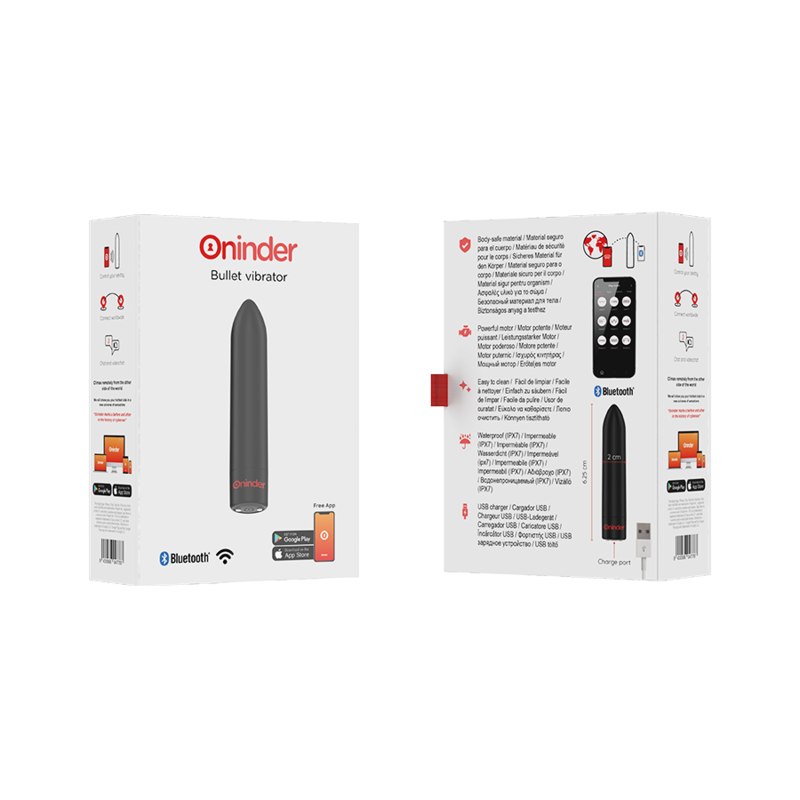 ONINDER - BERLIN VIBRATING BULLET BLACK - FREE APP