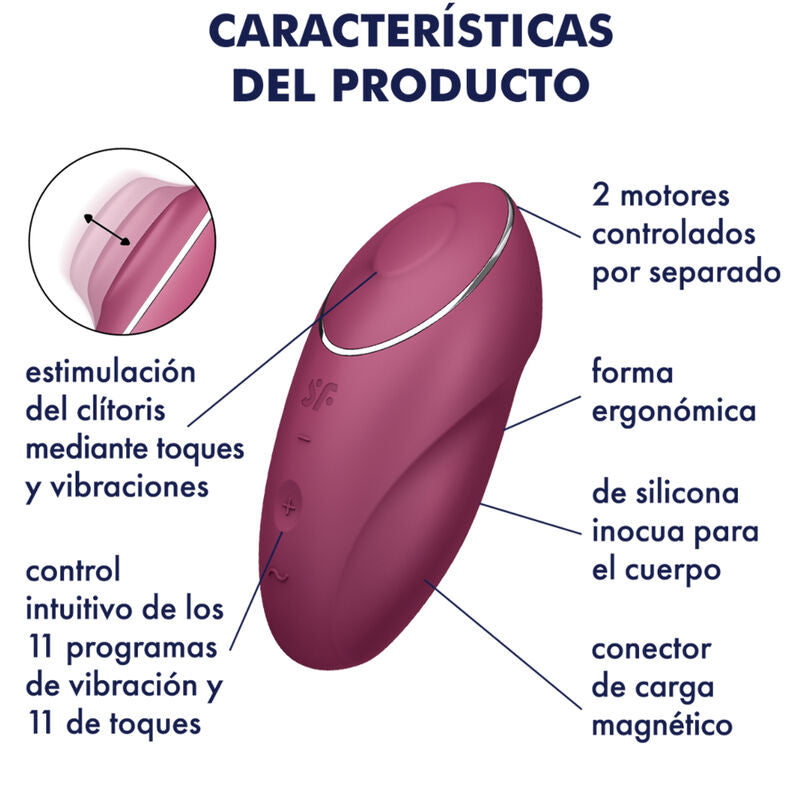 SATISFYER - TAP & CLIMAX 1 VIBRADOR LAY-ON