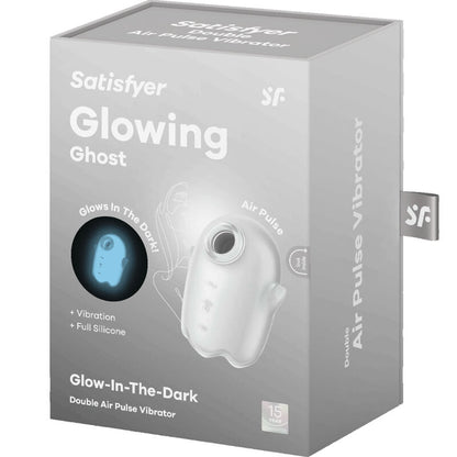 SATISFYER - GLOWING GHOST AIR PULSE &amp; WHITE VIBRATOR