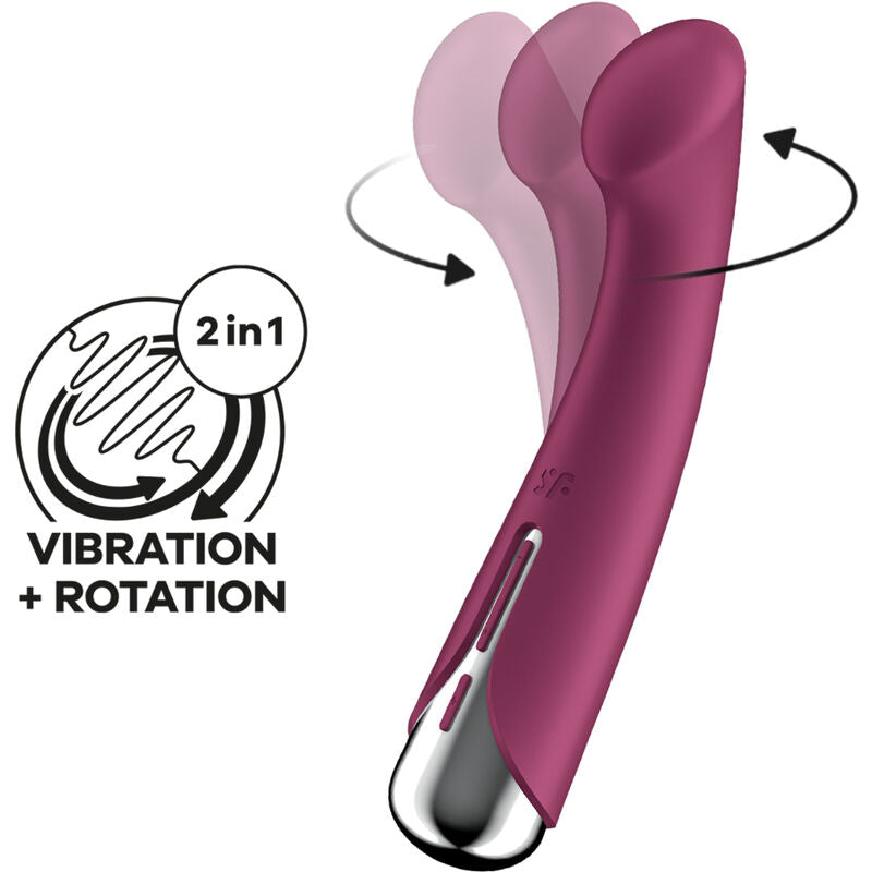SATISFYER - SPINNING G-SPORT 1 ROTATING VIBRATOR RED