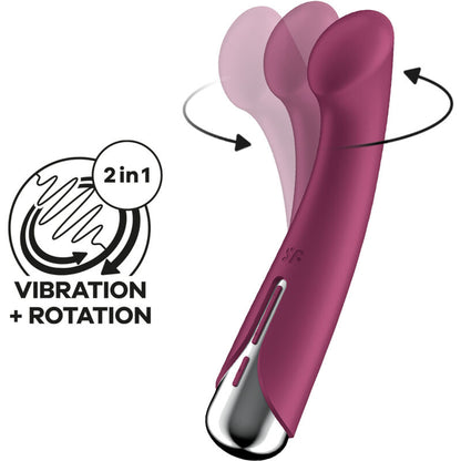 SATISFYER - SPINNING G-SPORT 1 ROTATING VIBRATOR RED