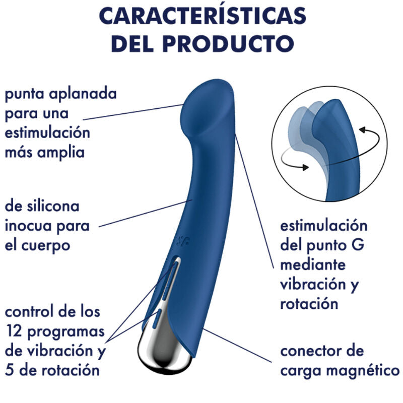 SATISFYER - SPINNING G-SPORT 1 BLUE ROTATOR VIBRATOR