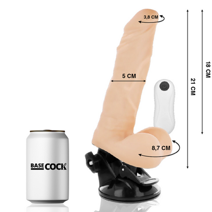 BASECOCK - ARTICULABLE REALISTIC VIBRATOR NATURAL REMOTE CONTROL 21 CM -OR- 5 CM