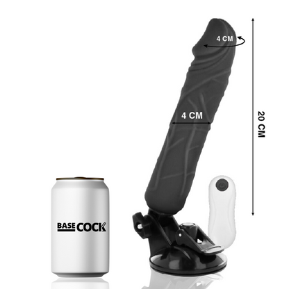 BASECOCK - VIBRADOR REALÍSTICO CONTROL REMOTO NATURAL 20 CM -O- 4 CM