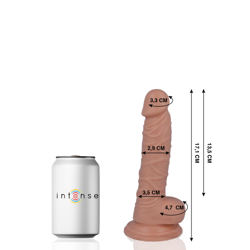 MR INTENSE - 7 REALISTIC PENIS 17.1 CM -OR- 2.9 CM