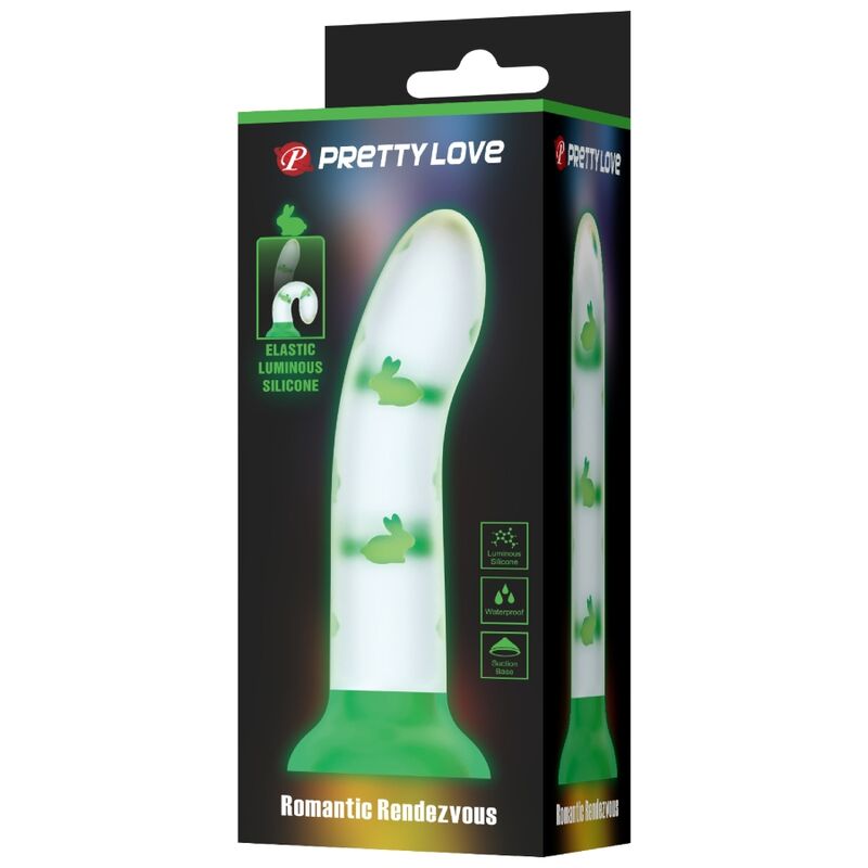 PRETTY LOVE - MAGICAL NIGHTFALL GREEN LUMINOUS NON-VIBRATION DILDO