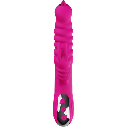 ARMONY - VIBRADOR MULTIFUNÇÕES RABBIT DUPLA LÍNGUA EFEITO AQUECIMENTO FUCHSIA