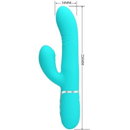 PRETTY LOVE - MULTIFUNCTION G-SPOT VIBRATOR, AQUA GREEN