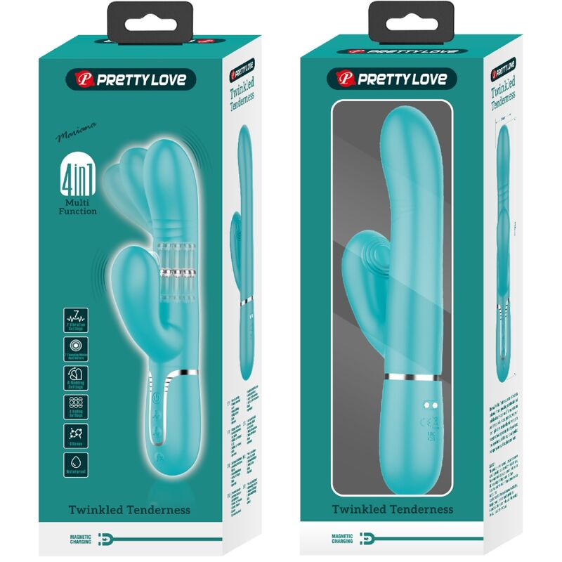 PRETTY LOVE - MULTIFUNCTION G-SPOT VIBRATOR, AQUA GREEN