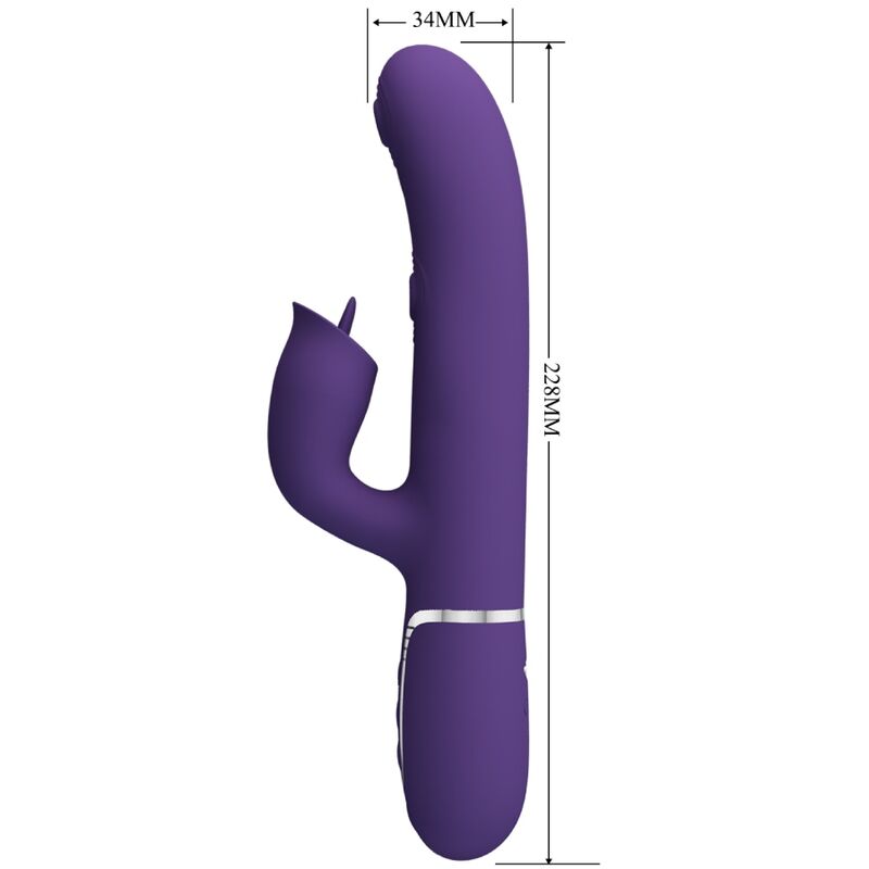 PRETTY LOVE - VIBRADOR RABBIT COM LAMBIDELA ROXO