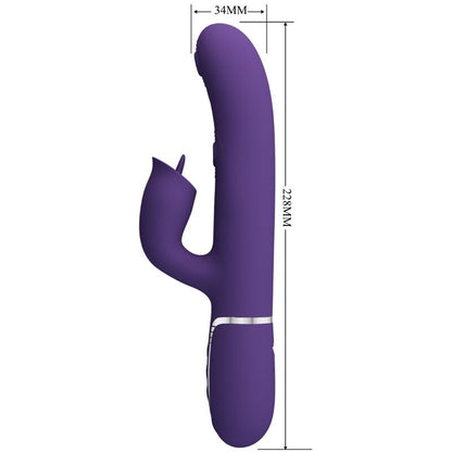 PRETTY LOVE - VIBRADOR RABBIT COM LAMBIDELA ROXO