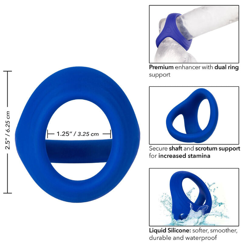 ADMIRAL - COCK BALL DOUBLE RING BLUE