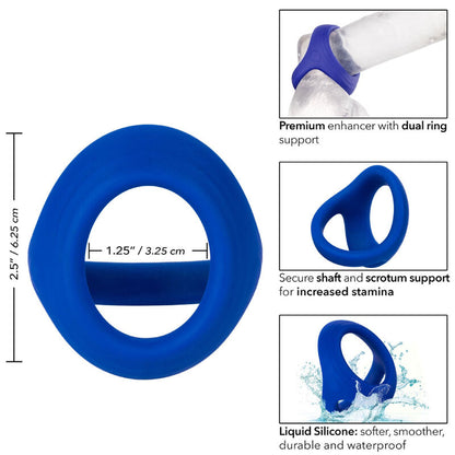 ADMIRAL - COCK BALL DOUBLE RING BLUE