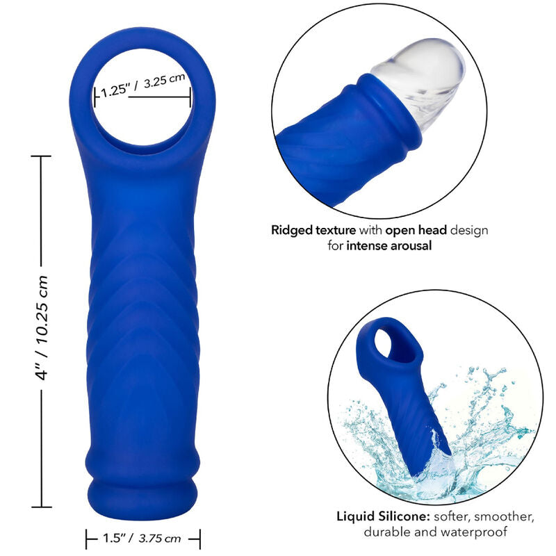 CALEXOTICS - ADMIRAL WAVE CAPA DE PÉNIS EM SILICONE LÍQUIDO AZUL